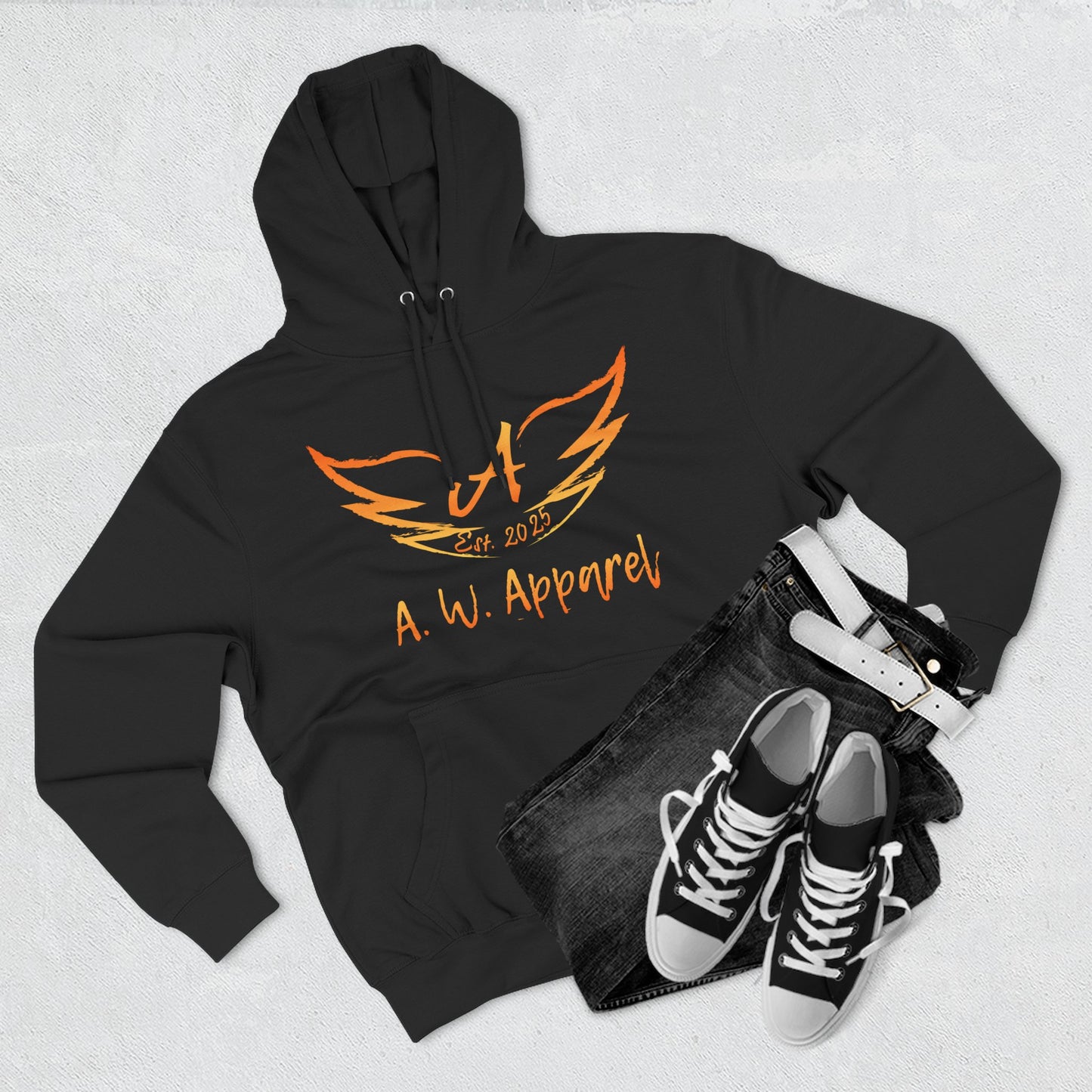 Winged Elegance: A.W. Apparel Hoodie