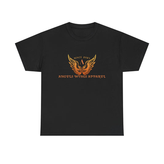 Angels Wings Heavy Cotton Tee - Unisex T-Shirt, Casual Wear, Gift for Angels Lovers, Spiritual Apparel, Summer Fashion