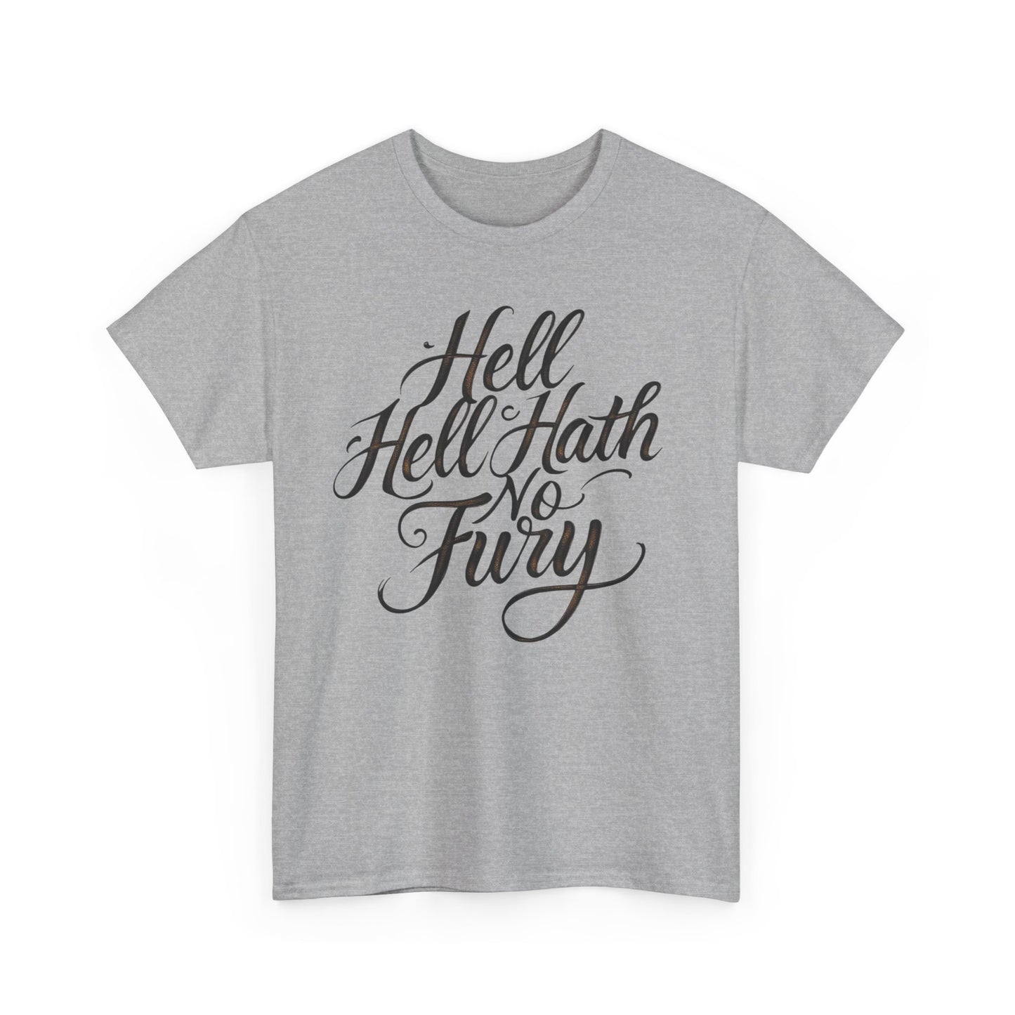 Statement Tee: Hell Hath No Fury, Unisex Cotton Shirt, Casual Wear, Gift for Her, Literary Quote Tee, Everyday Comfort