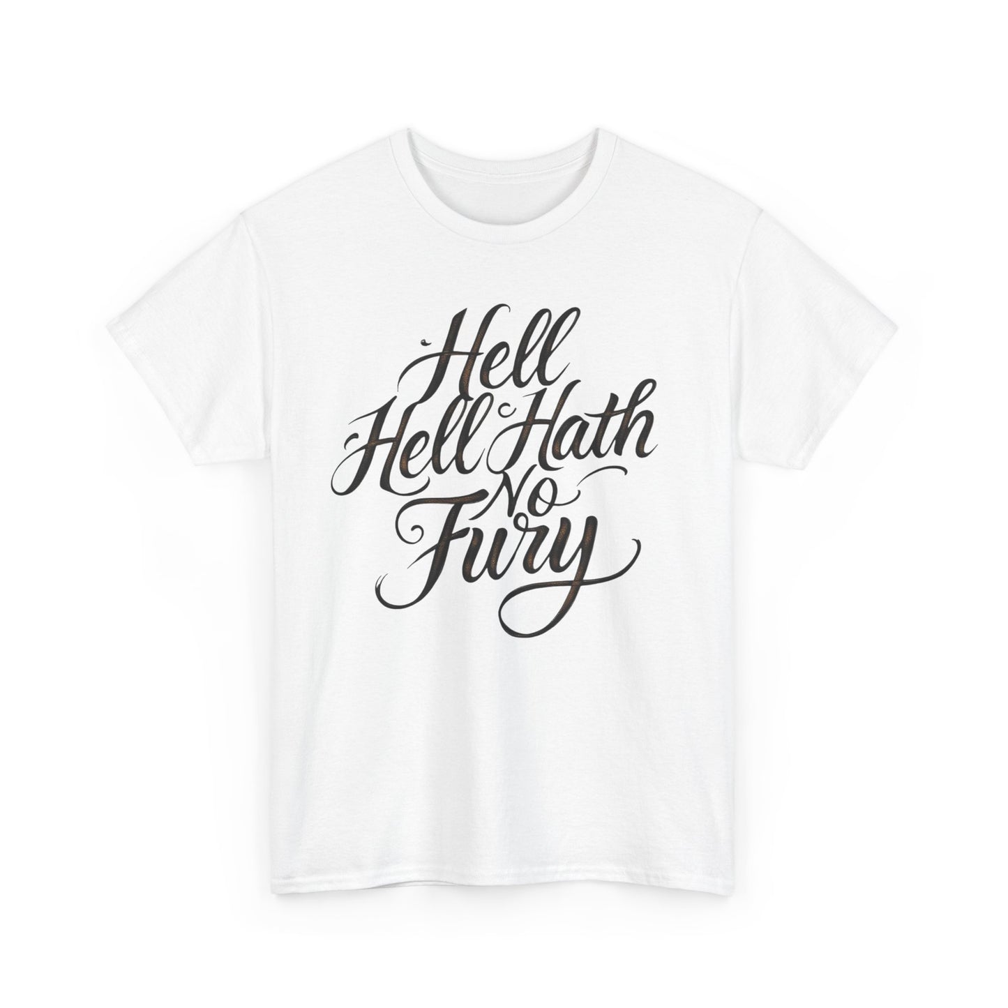 Statement Tee: Hell Hath No Fury, Unisex Cotton Shirt, Casual Wear, Gift for Her, Literary Quote Tee, Everyday Comfort