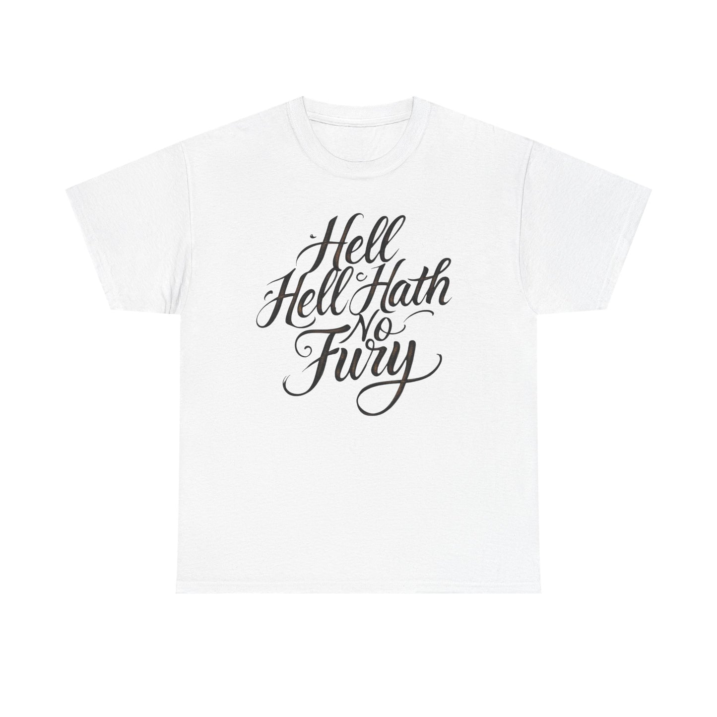 Statement Tee: Hell Hath No Fury, Unisex Cotton Shirt, Casual Wear, Gift for Her, Literary Quote Tee, Everyday Comfort