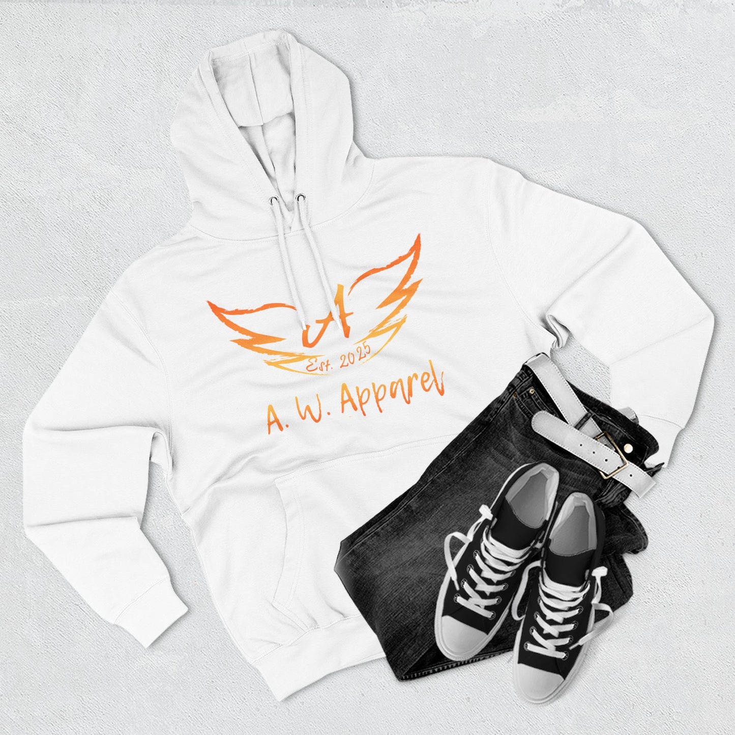Winged Elegance: A.W. Apparel Hoodie